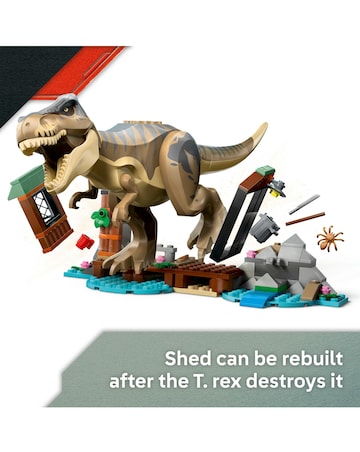 LEGO Jurassic World T. rex River Escape Dinosaur Figure Building Set 76975