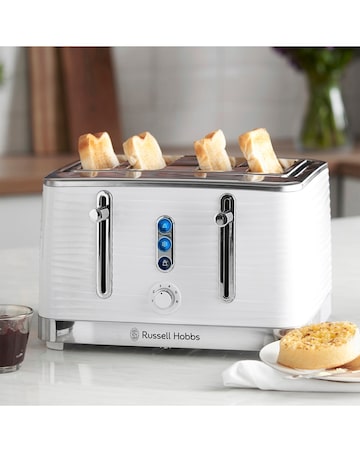 Russell Hobbs Inspire Kettle and Toaster Bundle White