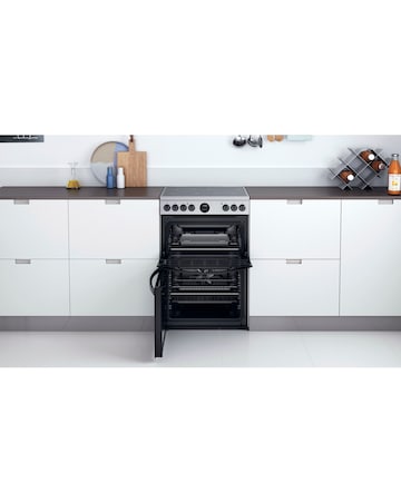 Indesit ID67V9HCX/UK 60cm Electric Double Cooker + Installation
