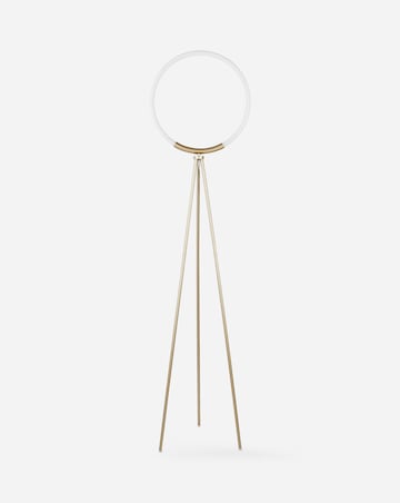 LED Frosted Hoop Tripod Floor Lamp