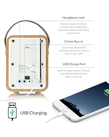 VQ Monty DAB Radio - Oak
