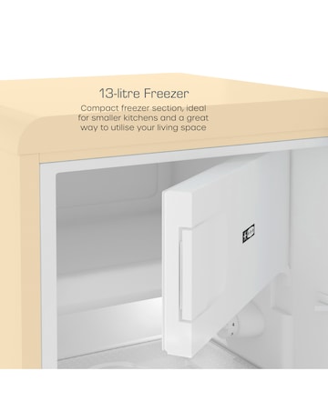 Swan SR11035CNE Retro Under Counter Fridge 90L - Cream