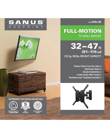 Sanus F215c-B2 Full-Motion 32-47" TV Bracket