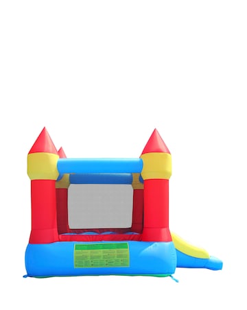Happy Hop Castle Bouncer with Slide and Hoop