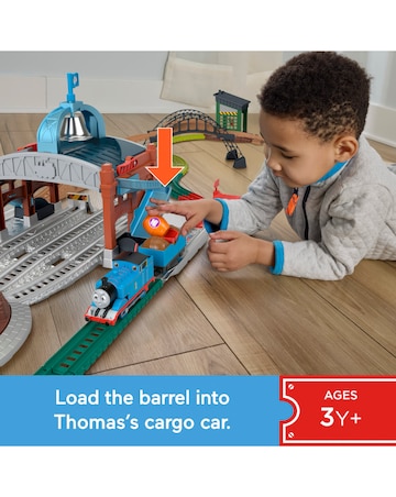 Thomas & Friends Load & Launch Barrel Delivery Set Motorized Toy Train