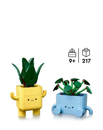 LEGO Botanicals Happy Plants Shelf Decor Flower Building Set, Nature Gift 10349