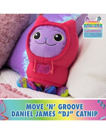 Gabby's Dollhouse Move & Groove DJ Catnip 10-inch Plush Toy