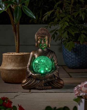 Gazing Buddha Solar Ornament