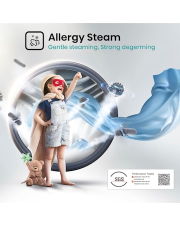 Hisense WFQA9014EVJM 9kg Washing Machine, A rated, 1400rpm Spin