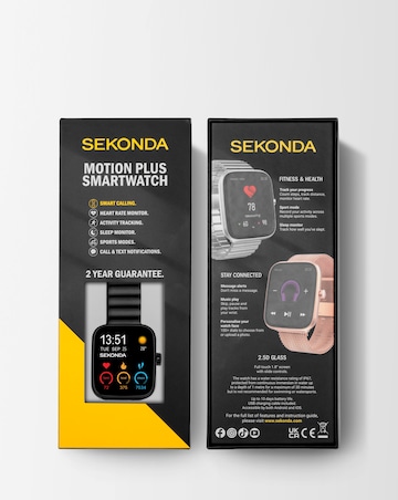 Sekonda Motion Plus Smart Watch - Black Alloy Case & Stainless Steel Bracelet