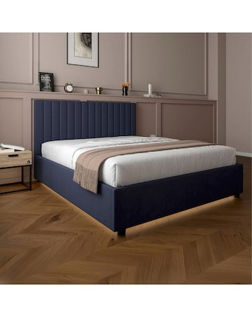 XR Living Maisie Fabric LED Ottoman Bed