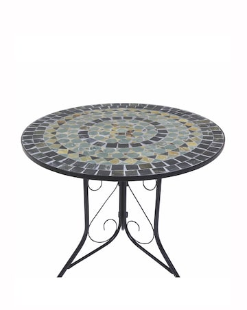 Charles Bentley Mosaic 4 Seater Dining Set - Blue
