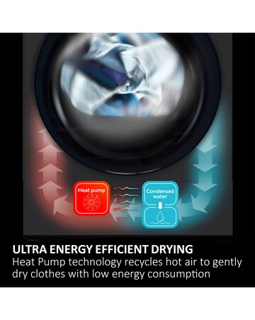 Haier X5 HD80-D357GU1-UK WiFi Connected 8kg Heat Pump Tumble Dryer - Graphite