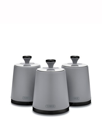 Tower Sera Set of 3 Canisters Grey