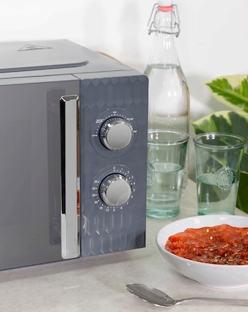 Russell Hobbs RHMM715G 17Litre Textured Honeycomb Manual Microwave- Grey