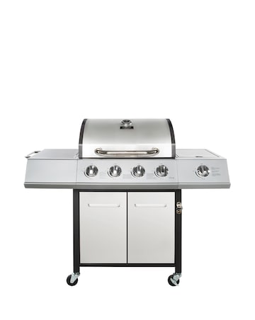 Charles Bentley 4 Burner Gas BBQ with Side Burner