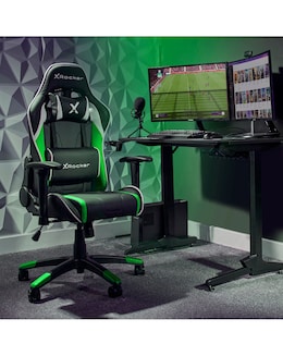 X Rocker Agility Compact eSports Gaming Chair for Juniors - Black / Green