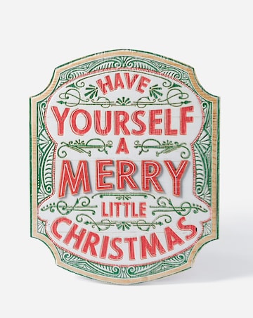 Have Yourself a Merry Christmas Pre-Lit Wall Sign