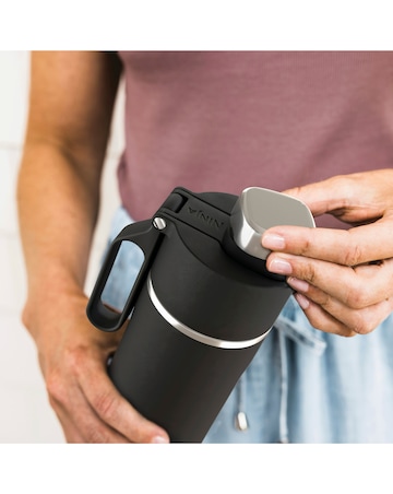 Ninja Thirsti Carbonated 20oz Bottle with Carbonation Lid in Black