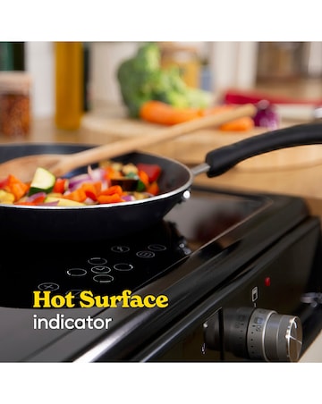 RUSSELL HOBBS 60CM Double Electric Cooker With Induction Hob - Black