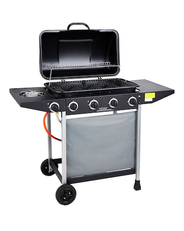 4 Burner Gas BBQ with Side Burner with Cover