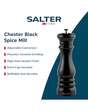 Salter Set of 2 Chester Mills - Black