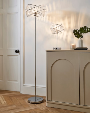 Juno Chrome & Acrylic Floor Lamp