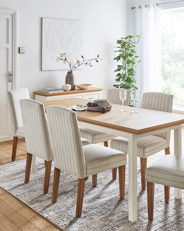 Julipa Ashford Extending Dining Table with 6 Everly Chairs