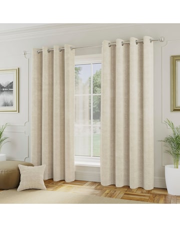 Royal Luxury Boucle Lined Eyelet Curtains