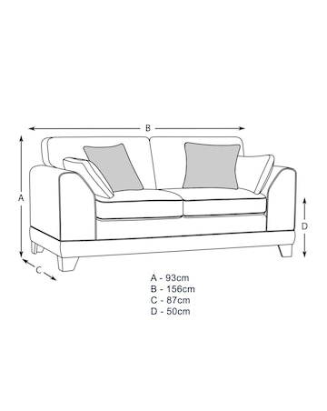 Hilliard Fabric 2 Seater Sofa