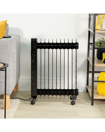 Zanussi Black 11 Fin Oil-Filled Radiator With Touch Control