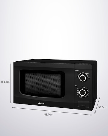 Abode AMM2001B 20L Black Manual Microwave