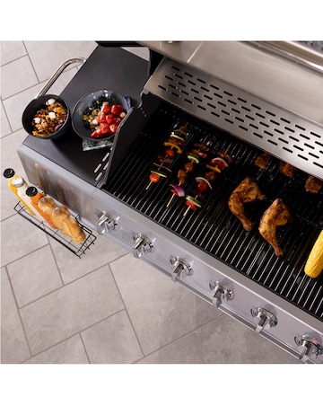 Charles Bentley 6 Burner Gas BBQ with Side Burner