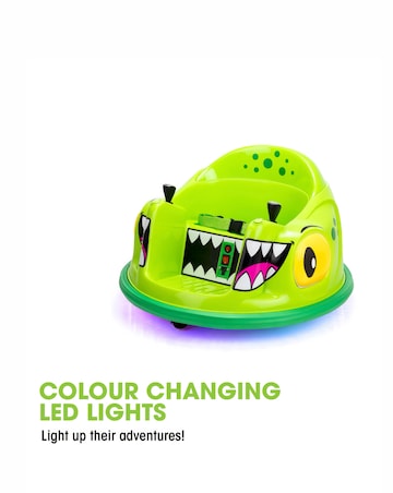 Xootz Kids Electric Dinosaur Bumper Car Ride-On - Green