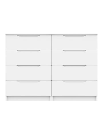 Sorrento High Gloss Assembled 4 plus 4 Drawer Chest