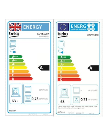 Beko KDVC100X 100cm Electric Double Oven Ceramic Hob - Stainless Steel