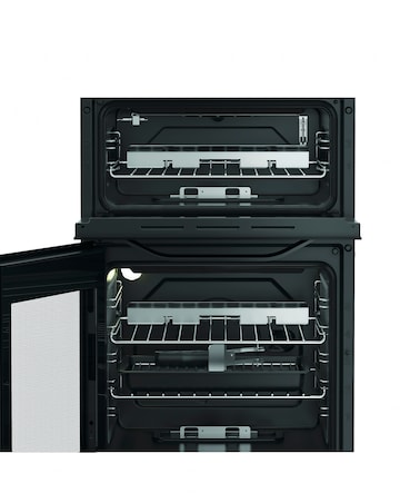 Hotpoint HDG5GCB 50cm Gas Double Cooker - Black + installation