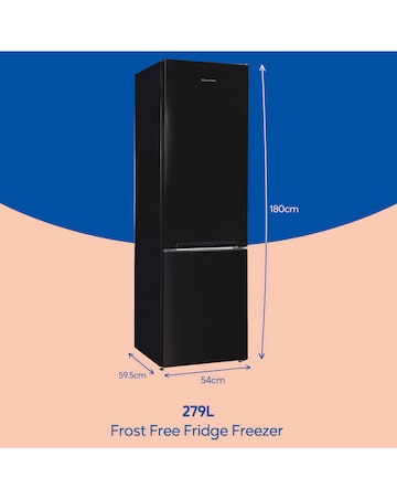 Russell Hobbs RH180FFFF551E1B Frost-Free Fridge Freezer - Black