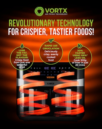 Vortx Vizion 9L Dual Basket Air Fryer