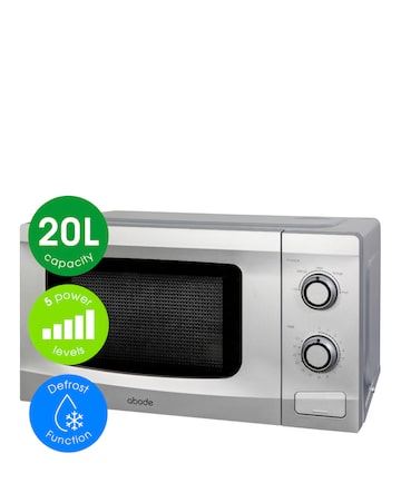 Abode AMM2001S 20L Silver Manual Microwave
