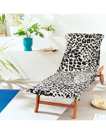 Catherine Lansfield Leopard Sun Lounger