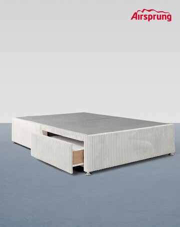 Airsprung Jumbo Cord 2 Drawer Divan Set with Mattress and Headboard