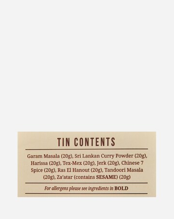 Spice Kitchen World Spice Tin