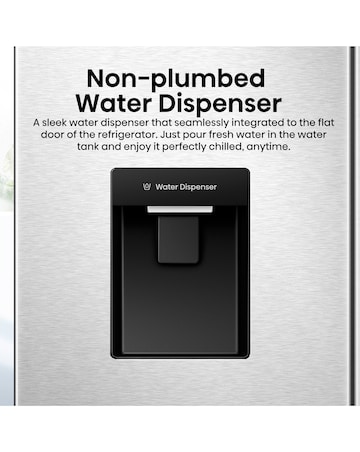 Hisense RQ5P470SMIE 80cm American 4 Door Fridge Freezer - Black