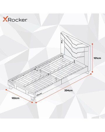 X Rocker Cerberus MKII Gaming Single Bed in a Box - Blue