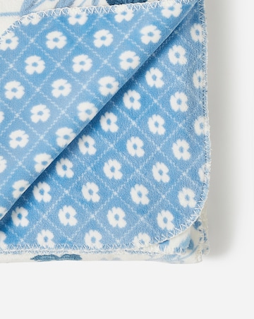 Reversible Floral Fleece Throw