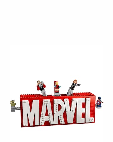 LEGO Marvel: MARVEL Logo & Minifigures Collectible, Buildable Set 76313