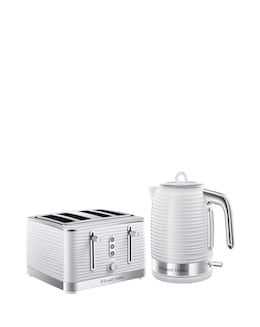 Russell Hobbs Inspire Kettle and Toaster Bundle White