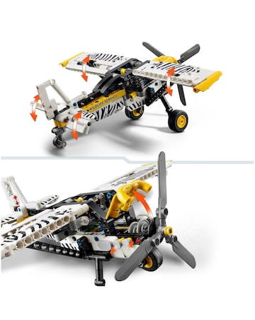 LEGO Technic Bush Plane Aircraft Toy, Airplane Model, Engineering Vehicle 42198