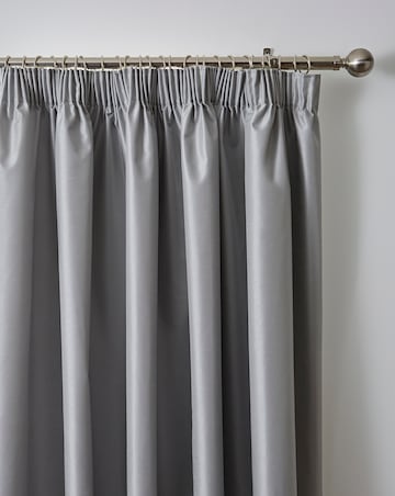 Faux Silk Pencil Pleat Blackout Curtains